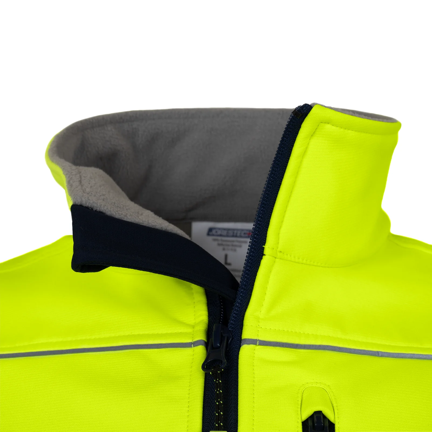 ANSI Class 3 High-Visibility Softshell Safety Jacket – Fleece-Lined, Windproof & Water-Resistant