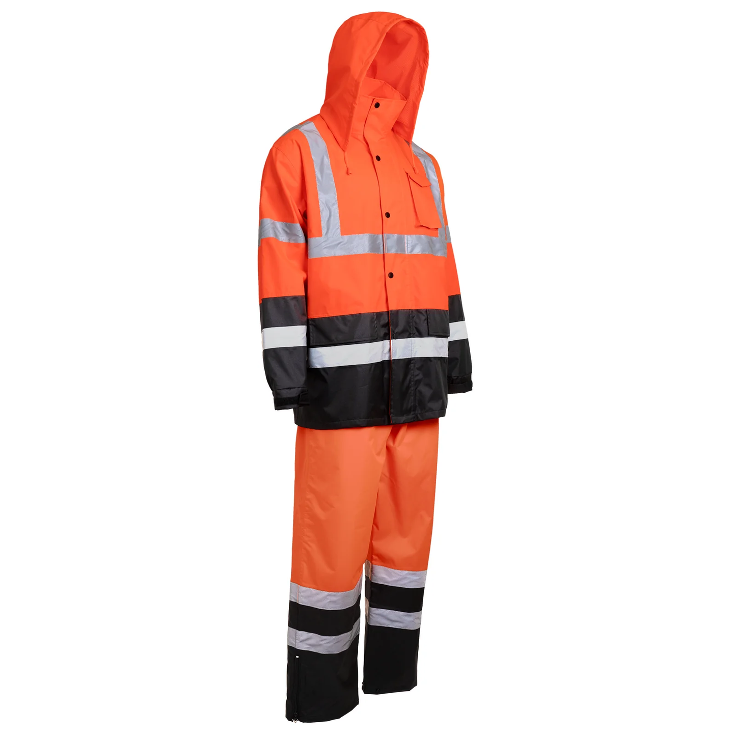 High-Visibility Waterproof Rain Gear Set – ANSI Class 3 & Class E for All-Weather Protection