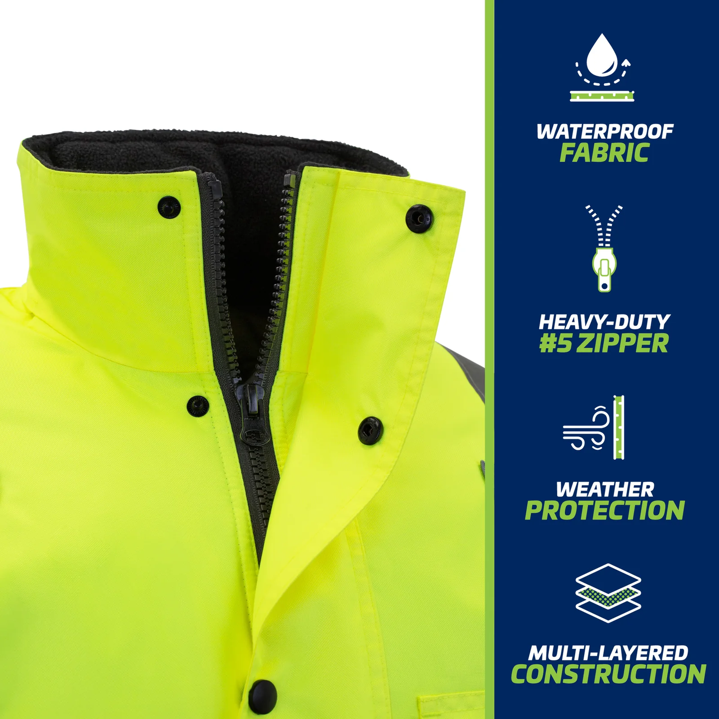ANSI Class 3 High-Visibility Parka Jacket – Waterproof, Insulated & Reflective