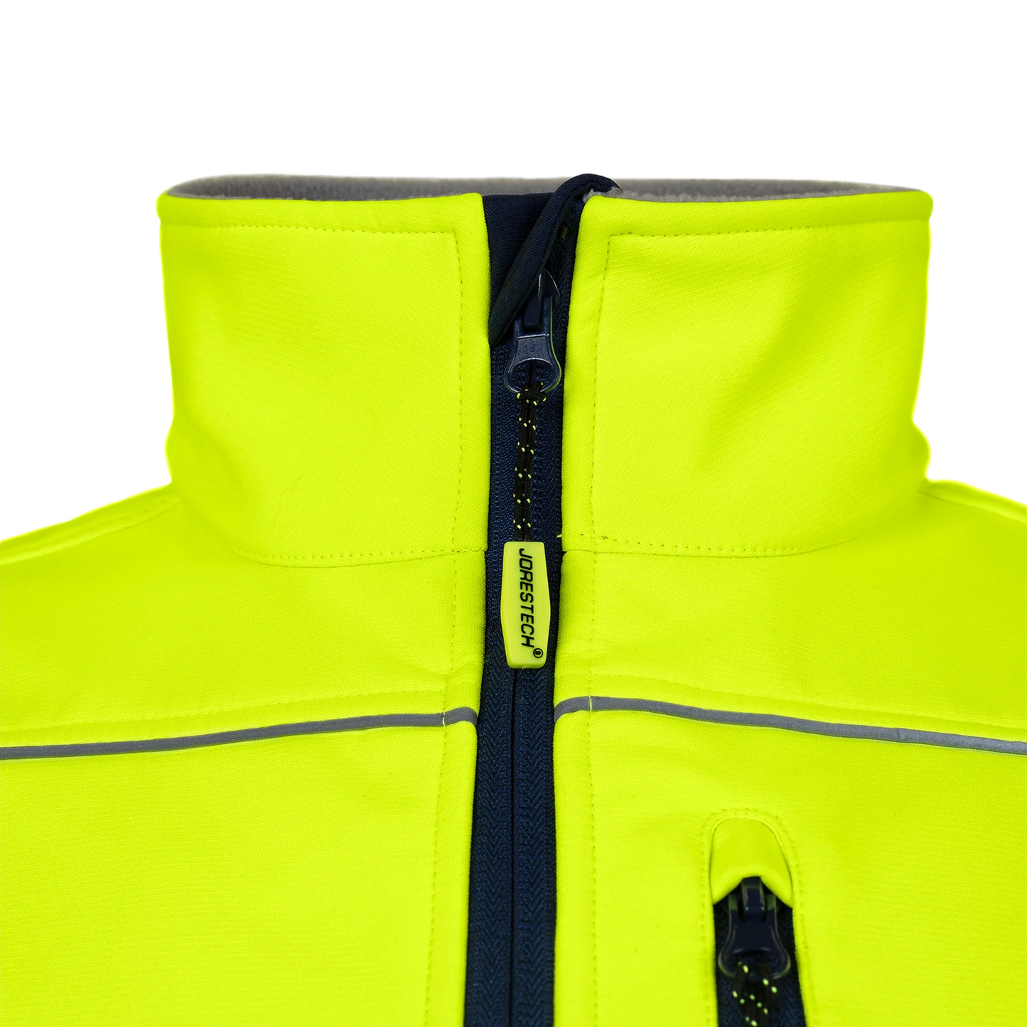 ANSI Class 3 High-Visibility Softshell Safety Jacket – Fleece-Lined, Windproof & Water-Resistant