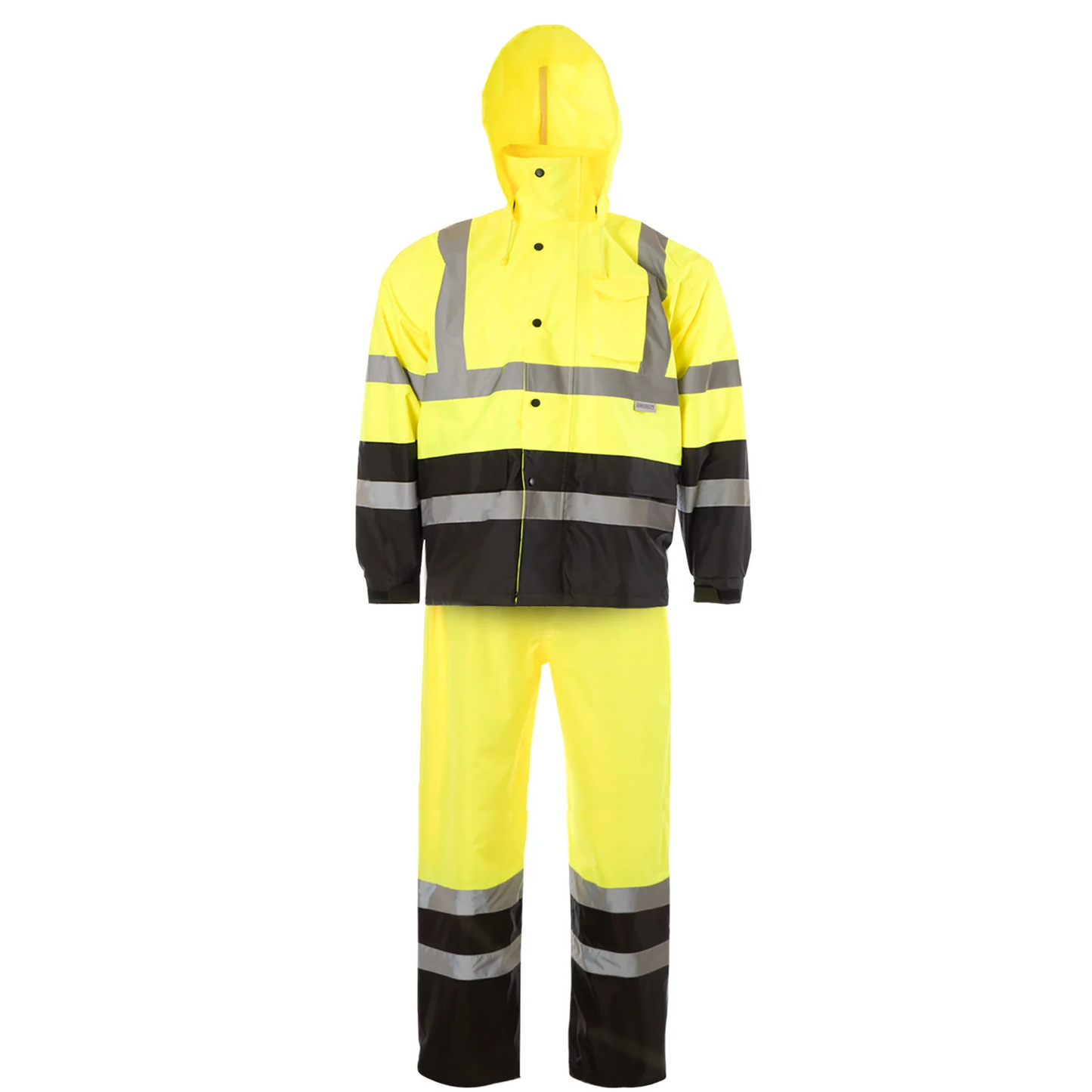 High-Visibility Waterproof Rain Gear Set – ANSI Class 3 & Class E for All-Weather Protection