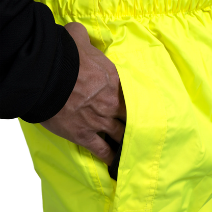 High-Visibility Two-Tone Waterproof Safety Pants – ANSI Class E, Wind & Rain Resistant