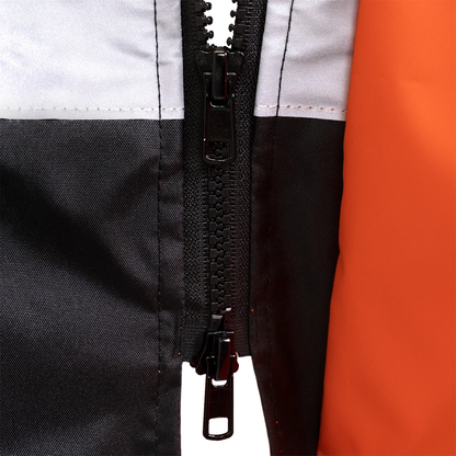 High-Visibility Waterproof Raincoat – ANSI Class 3, Wind-Resistant & Reflective