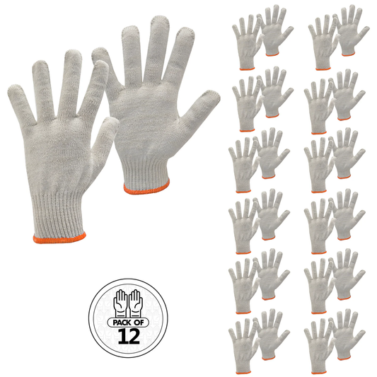 Multi-Purpose Knitted Cotton Work Gloves – Comfortable, Breathable & Versatile