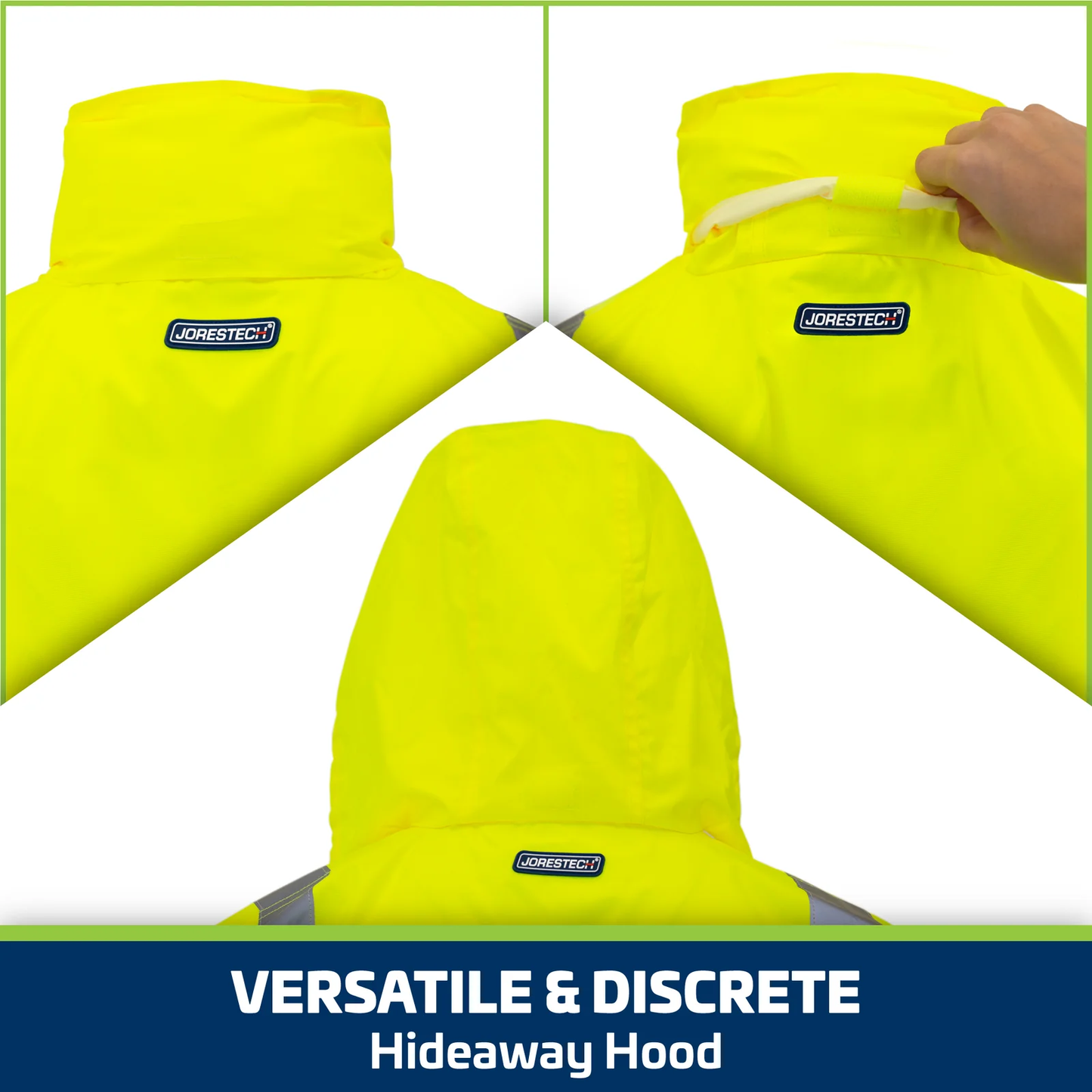 High-Visibility Waterproof Rain Jacket – Lightweight, Reflective & ANSI Class 3