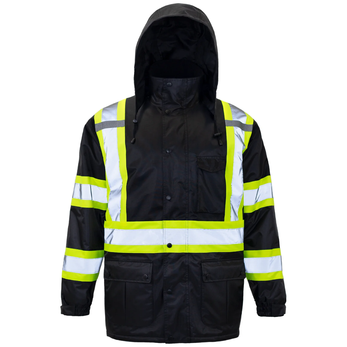 ANSI Class 3 High-Visibility Insulated Safety Jacket – Waterproof & Reflective