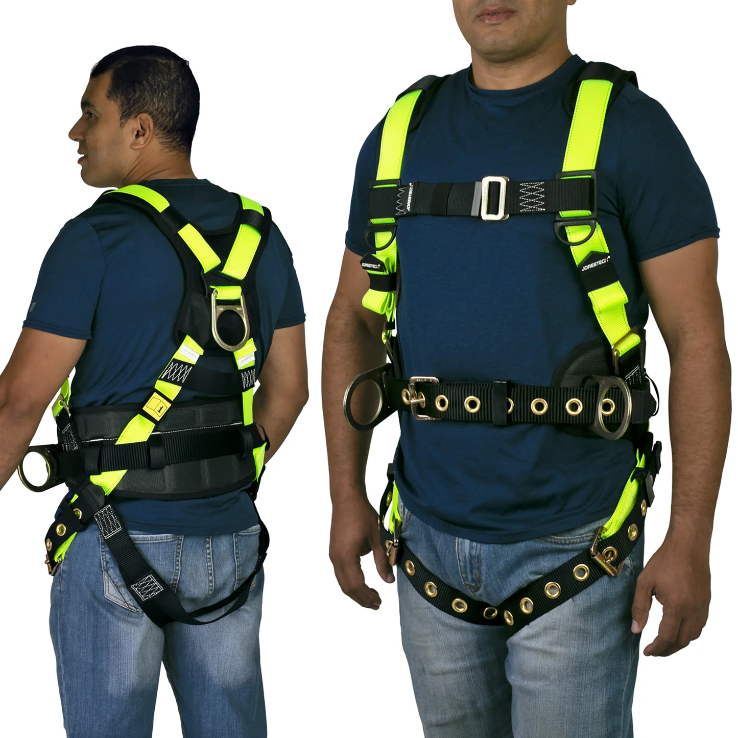 Hi-Vis Tower Safety Harness 05 – Padded & ANSI Z359.11-2014 Compliant