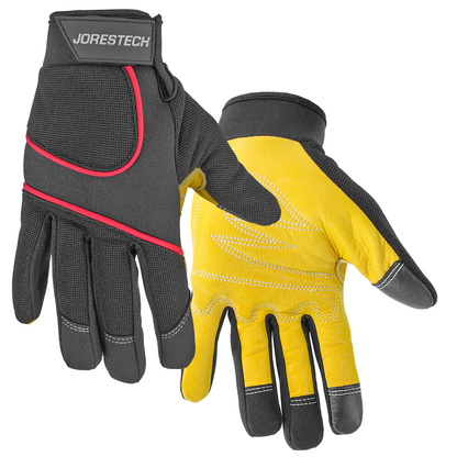 Touchscreen Safety Work Gloves – Leather Palms, Durable & Breathable