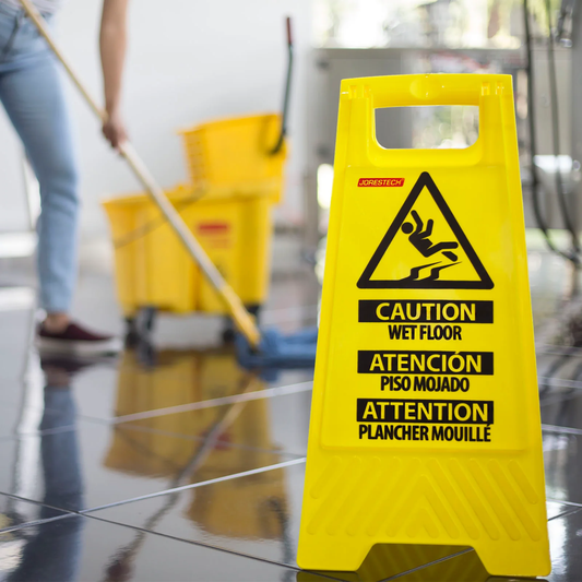 Wet Floor Caution Sign – Foldable, High-Visibility, and Multilingual