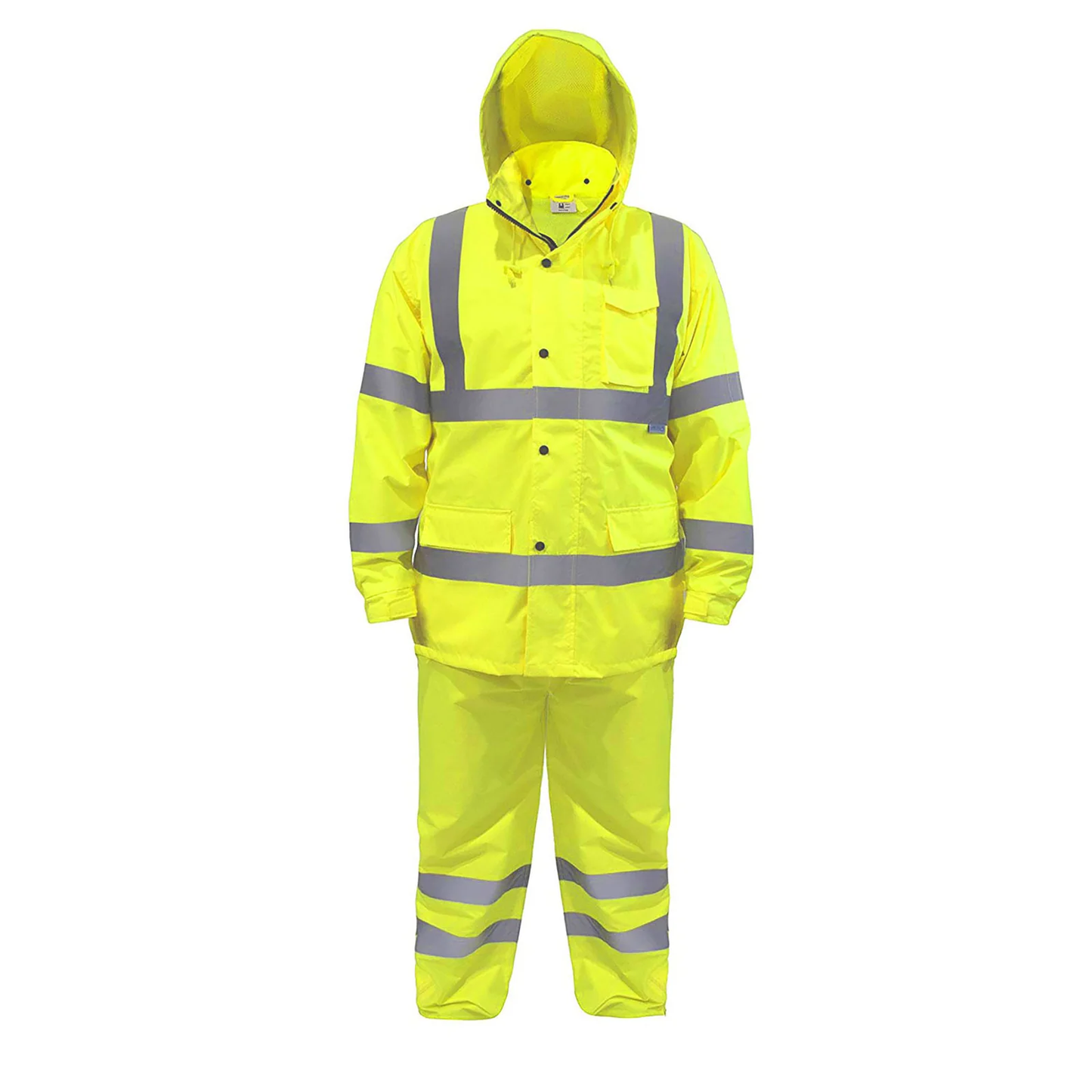 High-Visibility Waterproof Rain Set – ANSI Compliant Jacket & Pants for Ultimate Protection